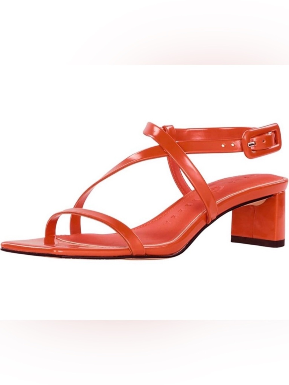 Katy Perry Collections Orange Strappy Block Heel Sandals